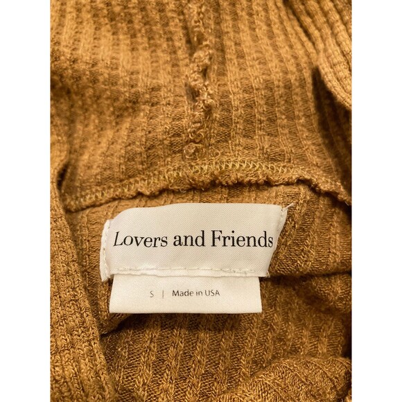 Lovers and Friends Cropped Waffle Hoodie Womens Size Small Distressed - Picture 6 of 8